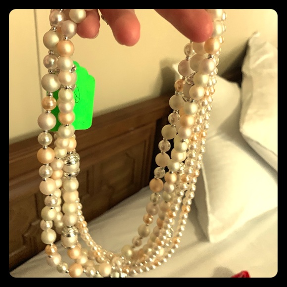 Very pretty beaded pearl necklace - Picture 1 of 2